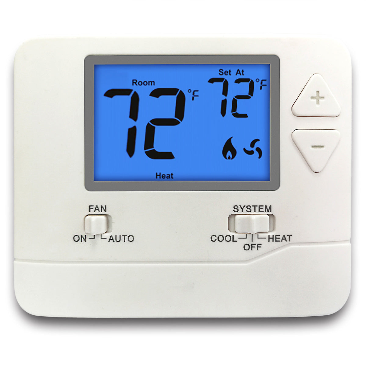 ELECTECK Digital Thermostat with Large LCD Display, Non-Programmable, Compatible with Single Stage Electrical and Gas/Oil System, Up to 1 Heat/1 Cool